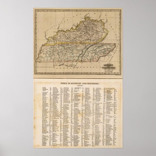 テネシー州，ケンタッキー ポスター (正面)