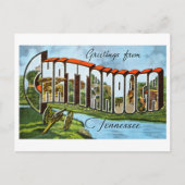 テネシー州，チャタヌーガからのヴィンテージの挨拶， ポストカード (正面)