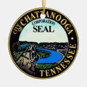 テネシー州,チャタヌーガのシール セラミックオーナメント (正面)