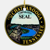テネシー州,チャタヌーガのシール セラミックオーナメント (裏面)