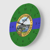 テネシー州,チャタヌーガ国旗 ラージ壁時計 (傾斜)