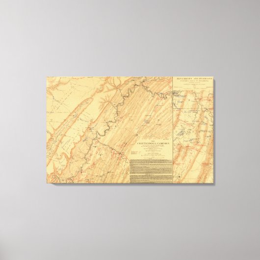 テネシー州，チャタヌーガ キャンバスプリント (正面)