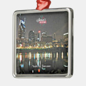 テネシー州,ナッシュビルからのシーズンの挨拶 メタルオーナメント (左)