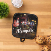 テネシー州，メンフィス，ビール通り 鍋敷き (トップダウン)