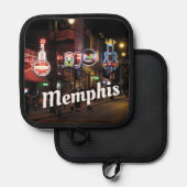 テネシー州，メンフィス，ビール通り 鍋敷き (正面/裏面)