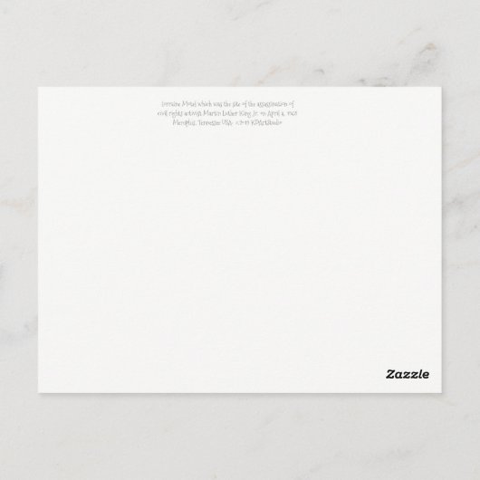 テネシー州,メンフィス ポストカード (裏面)