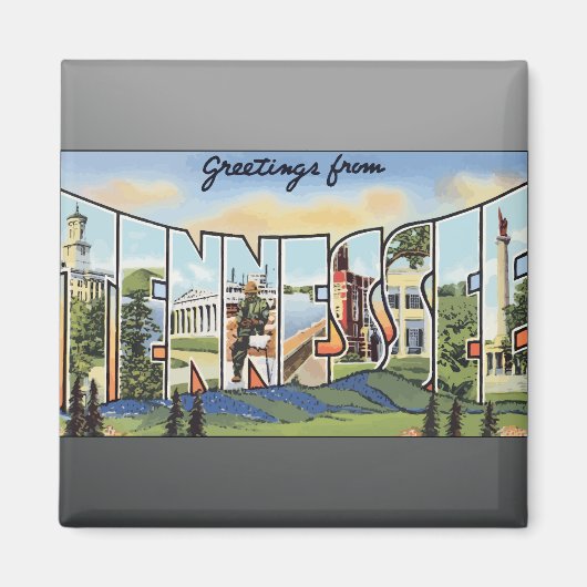 テネシー州，ヴィンテージ マグネット (正面)