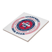 テネシー州(赤・白・青)陶磁器タイル タイル (側面)