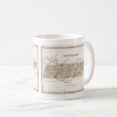 テネシー州(1827年)のヴィンテージの地図 コーヒーマグカップ (正面右)