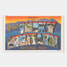 テネシー州、4つのスモーキーMtnのシート。NatPk.スタンプ 長方形シール