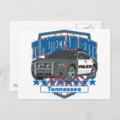 テネシー州 Protect and Serve 警察パトカー ポストカード (正面/裏面)