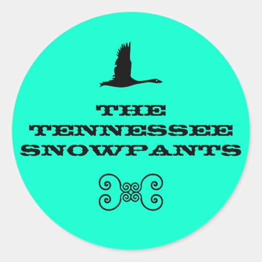 テネシー州Snowpantsのステッカー ラウンドシール (正面)