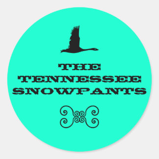 テネシー州Snowpantsのステッカー ラウンドシール