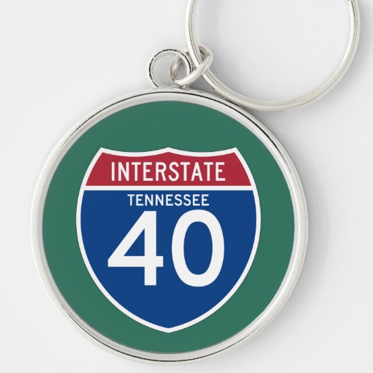テネシー州TN I-40の州間幹線道路の盾- キーホルダー (正面)