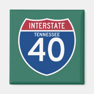 テネシー州TN I-40の州間幹線道路の盾- マグネット