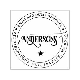 テネシー差出人住所スタンプ自己インク セルフインキングスタンプ