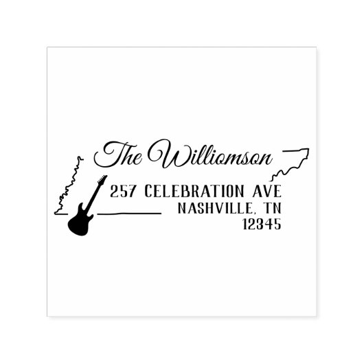 テネシー差出人住所スタンプ自己インク セルフインキングスタンプ (デザイン)