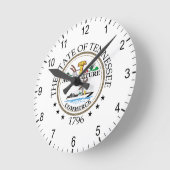 テネシー徴候 ラウンド壁時計 (傾斜)