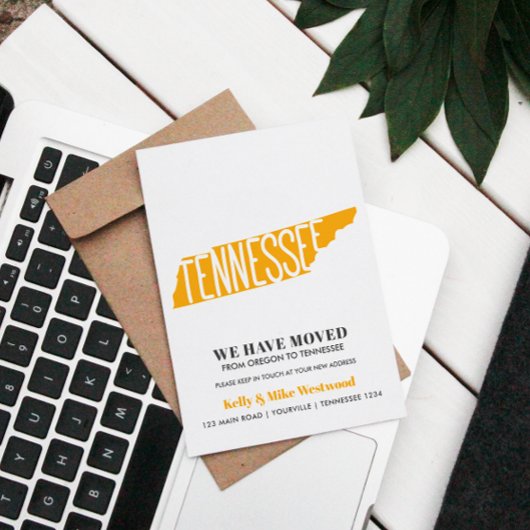 テネシー新しいアドレスを移動しました新しいホーム ポストカード