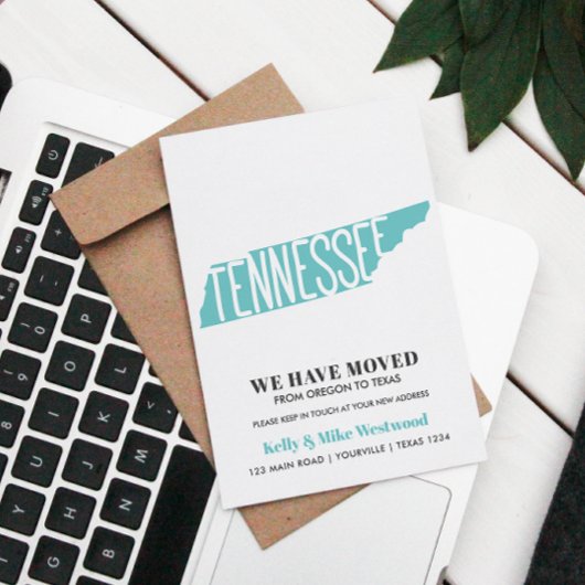 テネシー新しいアドレスを移動しました新しいホーム ポストカード