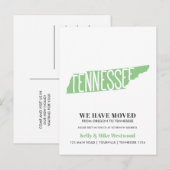 テネシー新しい住所を移動した新しいホームポストカー ポストカード (正面/裏面)