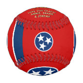 テネシー最高の州パパ、愛国米国、テネシー州旗 野球ボール (正面)