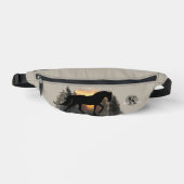 テネシー歩くホースシルエットサンセットフォレスト ファニーパック (正面)