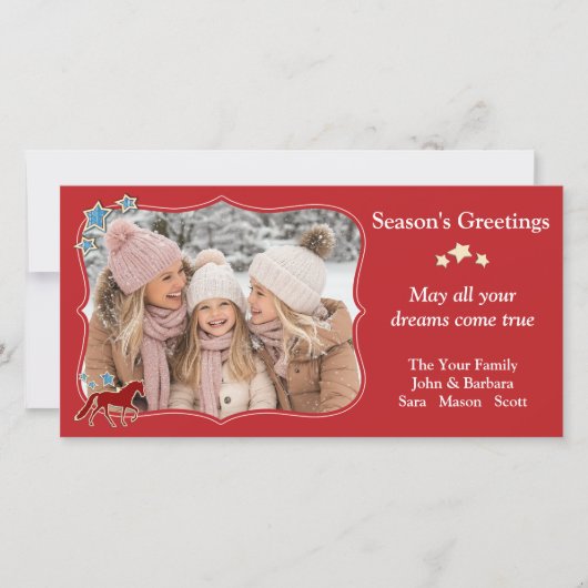 テネシー歩く馬フェスティバルクリスマスグリーティング シーズンカード (正面)