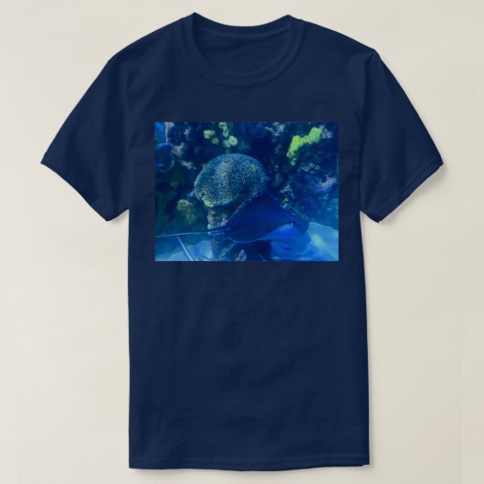 テネシー水族館のアカエイ Tシャツ (デザイン正面)