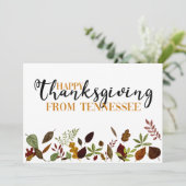 テネシー秋の葉の感謝祭カード シーズンカード (スタンド正面)