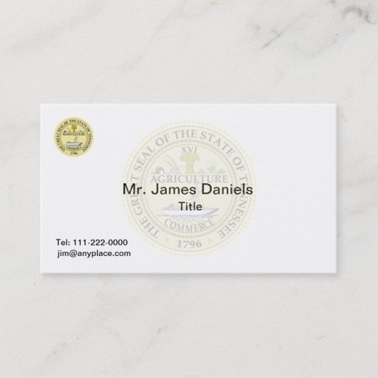 テネシー素晴らしシール 名刺 (正面)