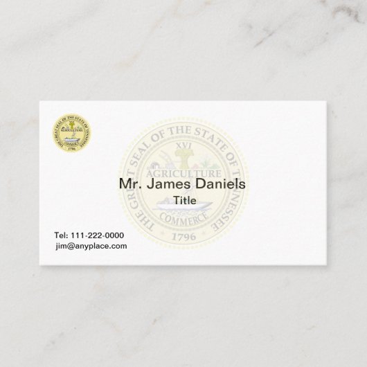 テネシー素晴らしシール 名刺 (正面)