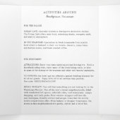 テネシー結婚のウェルカムレターと旅程 三つ折りプログラム (内部中)