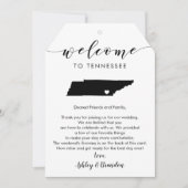 テネシー結婚ズ・ウェルカム・ラベル、手紙&旅程 (正面)