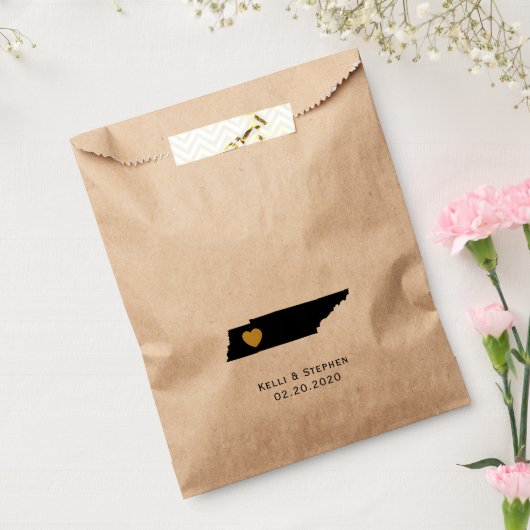 テネシー結婚式の引き出物トリートサックス、抱き枕 フェイバーバッグ (封をした状態)