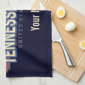 テネシー統一された州レトロ州ヴィンテージUSA キッチンタオル (四つ折り)