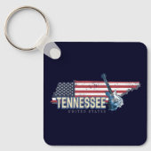 テネシー統一された州レトロ州ヴィンテージUSA キーホルダー (正面)