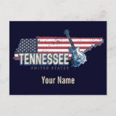 テネシー統一された州レトロ州ヴィンテージUSA シーズンポストカード (正面)