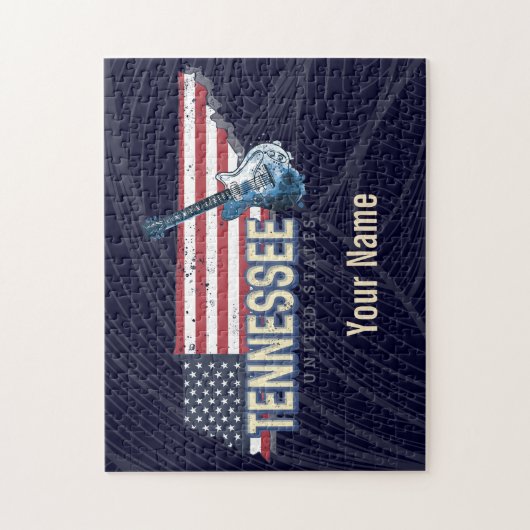 テネシー統一された州レトロ州ヴィンテージUSA ジグソーパズル (縦)