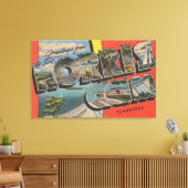 テネシー語 – ノリスダム – ラージレターシーン キャンバスプリント (インサイチュ (リビング))