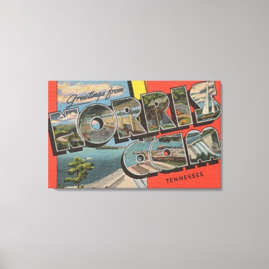 テネシー語 – ノリスダム – ラージレターシーン キャンバスプリント (正面)