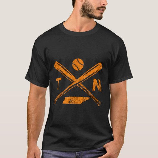 テネシー野球こうもりズ野球選手 Tシャツ (正面)