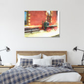 テネシー鉄道ステーションヴィンテージ荷物車 キャンバスプリント (インサイチュ (寝室))