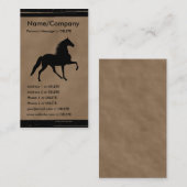 テネシー・ウォーカー・シルエット・パーソナル・ビジネス 名刺 (正面/裏面)