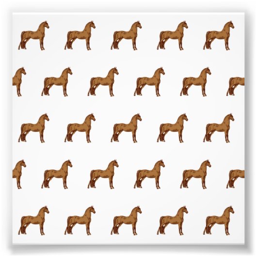 テネシー・ウォーキングホースの水彩画 フォトプリント (正面)
