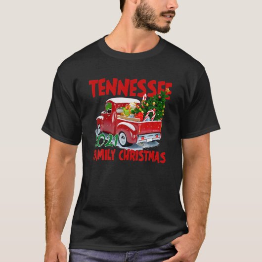テネシー・クリスマス2021年マッチングファミリークリスマス Tシャツ (正面)