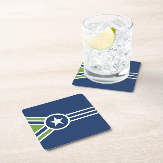 テネシー・ジャクソン国旗 スクエアペーパーコースター (インサイチュ)