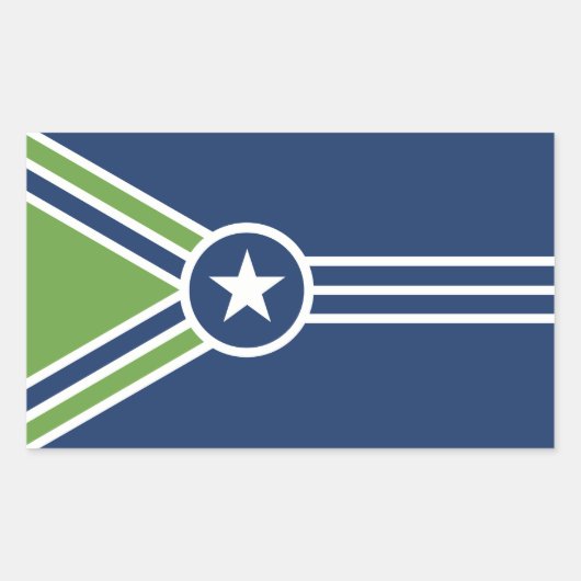 テネシー・ジャクソン国旗 長方形シール (正面)