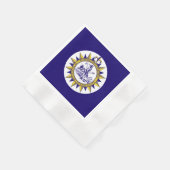 テネシー・ナプキンス・ナッシュビル国旗 縁ありカクテルナプキン (角)