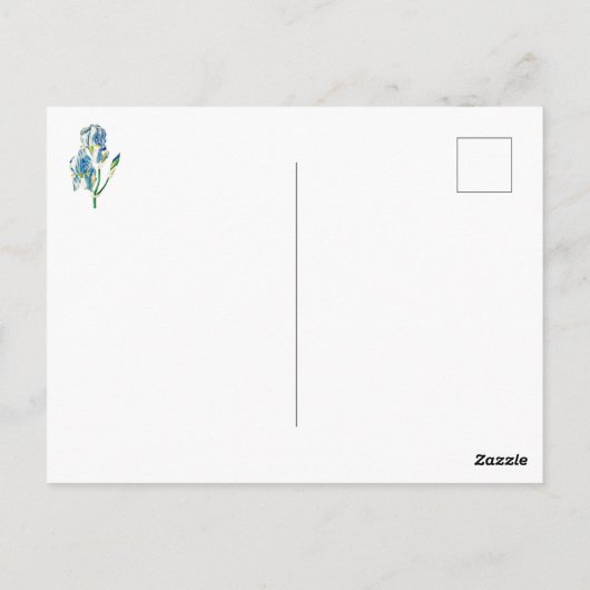 テネシー・ブルーアイリスからのヴィンテージの挨拶 ポストカード (裏面)